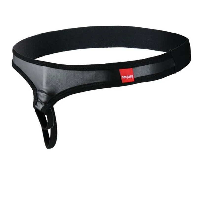 Сексуальное нижнее белье мужские стринги и из искусственной кожи PU мужское |