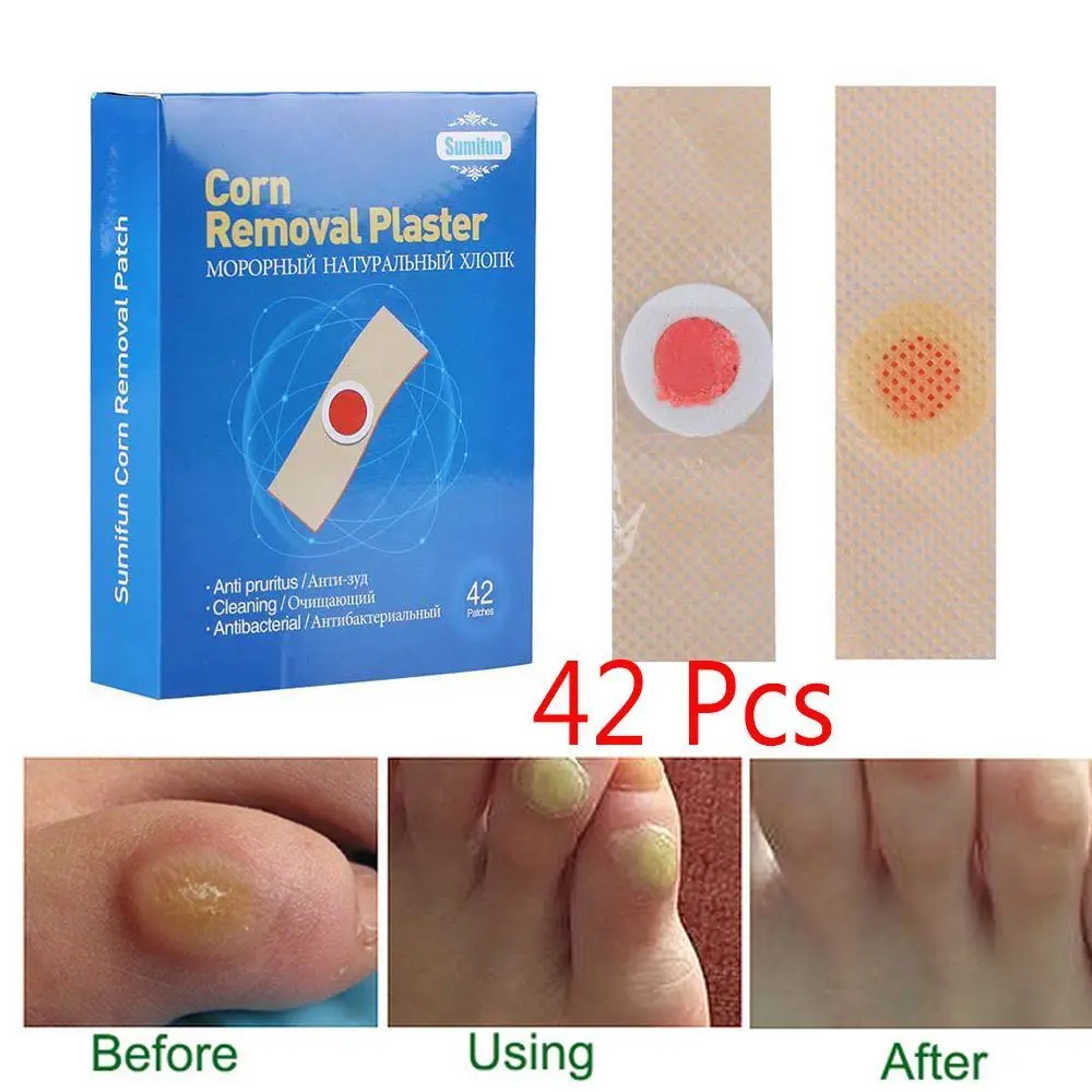 42 шт. медицинская штукатурка для удаления кукурузы ног бородавок пластырь