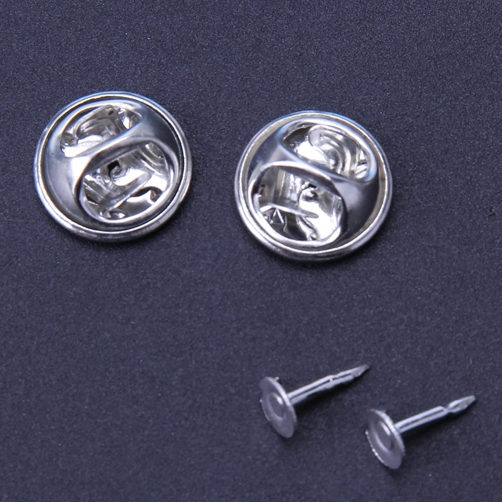 100 набор серебряная брошь основание держатель булавки для значков DIY ювелирные
