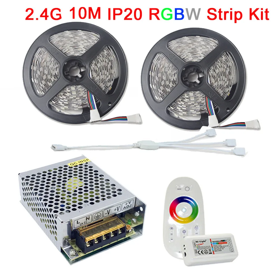 DC12V 20 м RGBW Fita De Светодиодная лента IP20 RGB белый теплый не водонепроницаемый 15 10
