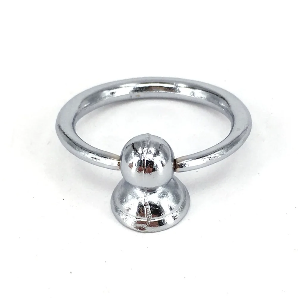 Серебряная ручка кольцо для выдвижного шкафа|silver knobs|cupboard door handlesfurniture ring |
