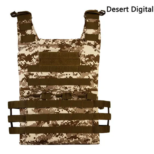 Desert Digital Уличный армейский тактический жилет, тренировочный жилет для рыбалки, охоты, спортивный Камуфляжный военный Регулируемый Сверхлегкий защитный рюкзак - Цвет: Desert Digital