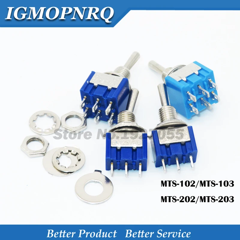 5 шт. тумблеры мини переключатели 3/6pin OFF/ OFF Switch для двигателей с питанием от