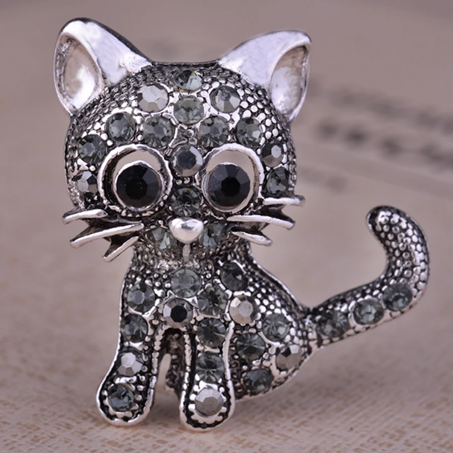 Милая маленькая кошка броши булавка ювелирное изделие для женщин костюм шапки