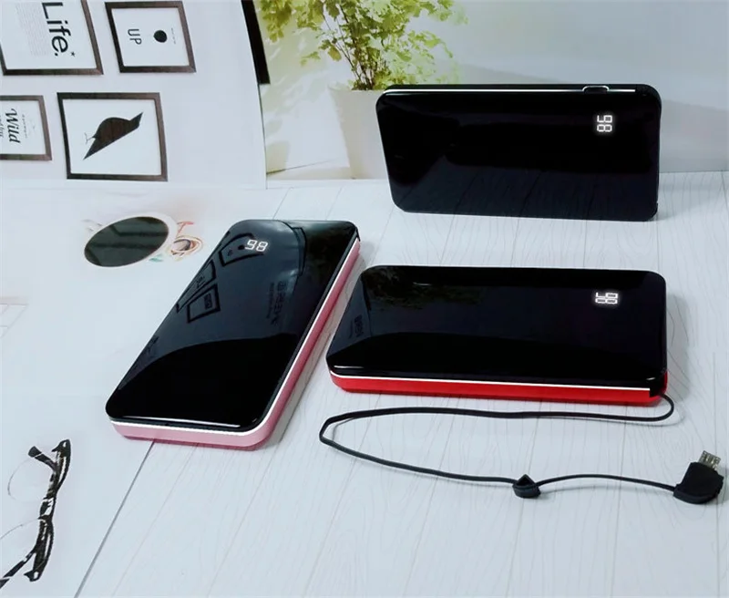 10000mAh lcd цифровой дисплей Беспроводное зарядное устройство для huawei/Xiaomi портативное зарядное устройство для iPhone/samsung Внешнее зарядное устройство
