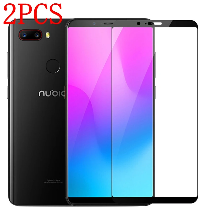 Закаленное стекло с полным покрытием для ZTE Nubia Z18 mini 2 шт. защитная пленка экрана