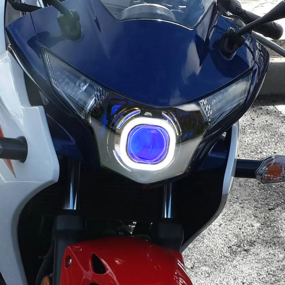 Передние фары для мотоцикла Honda CBR250R 2011 2012 2013 красный "Глаз демона"55 Вт