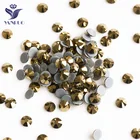 Стразы YANRUO 2058HF Aurum с горячей фиксацией, Золотые кристаллы и камни, железные камни для украшения одежды