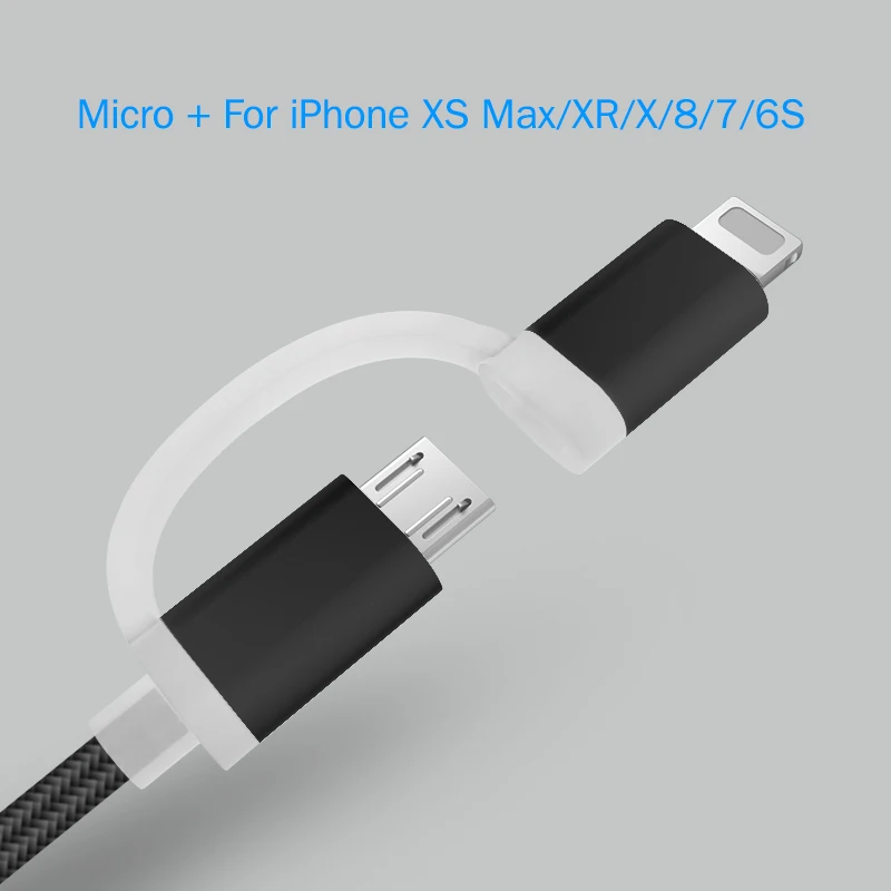 Кабель Nillkin 2 в 1 Micro USB + для зарядки iPhone usb-кабель передачи данных Xiaomi Samsung мобильный