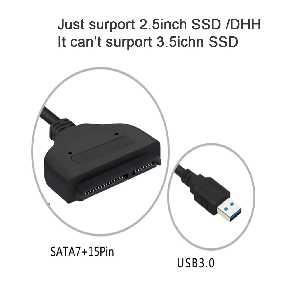 Адаптер WEIJINTO с USB 3 0 на SATA3 22 контактный sata кабель для 2 5 SSD HDD HD драйвер жесткого