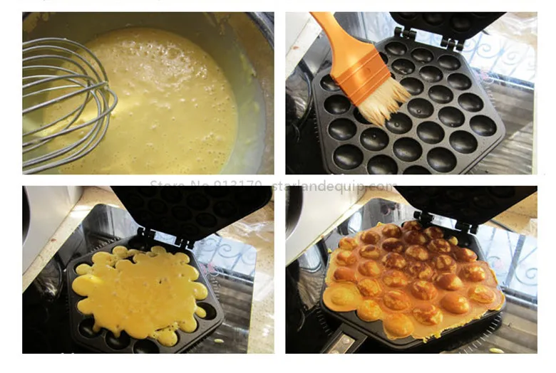 

Egg-shaped Waffle Pan Egg Waffle Maker Pan for DIY Egg Waffle Baking Non-stick Surface