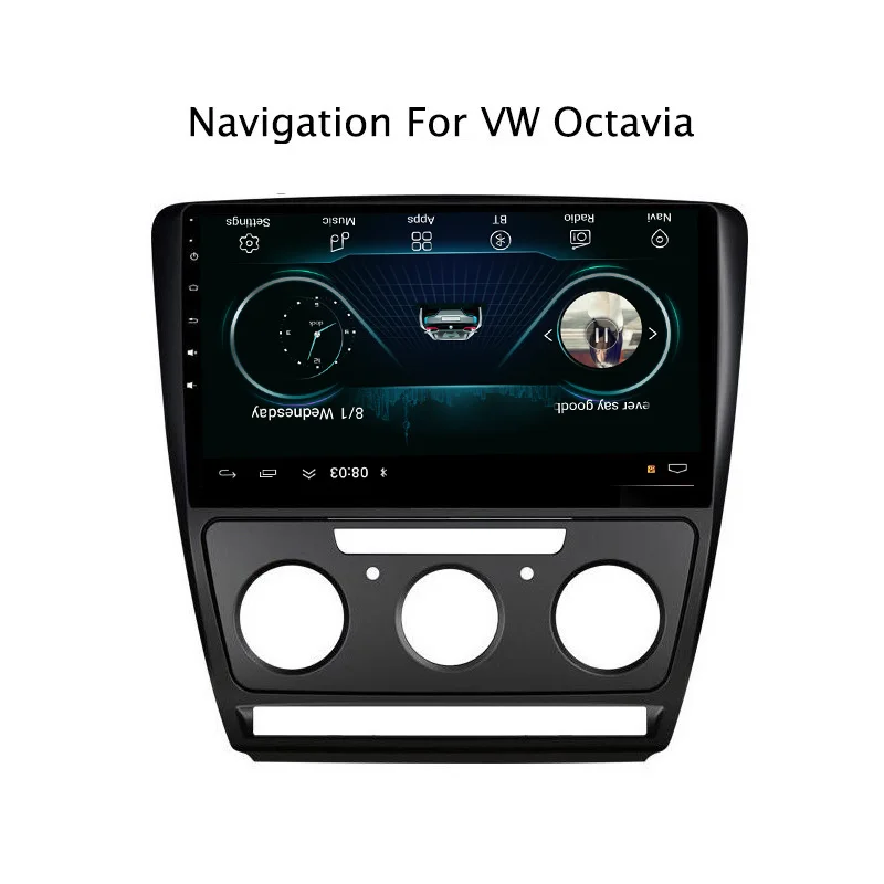 10 1 &quot2.5D IPS Android 8 автомобильный DVD GPS для Skoda Octavia 2007 2008 2009 2010 2011 2012 2013 Автомобильный