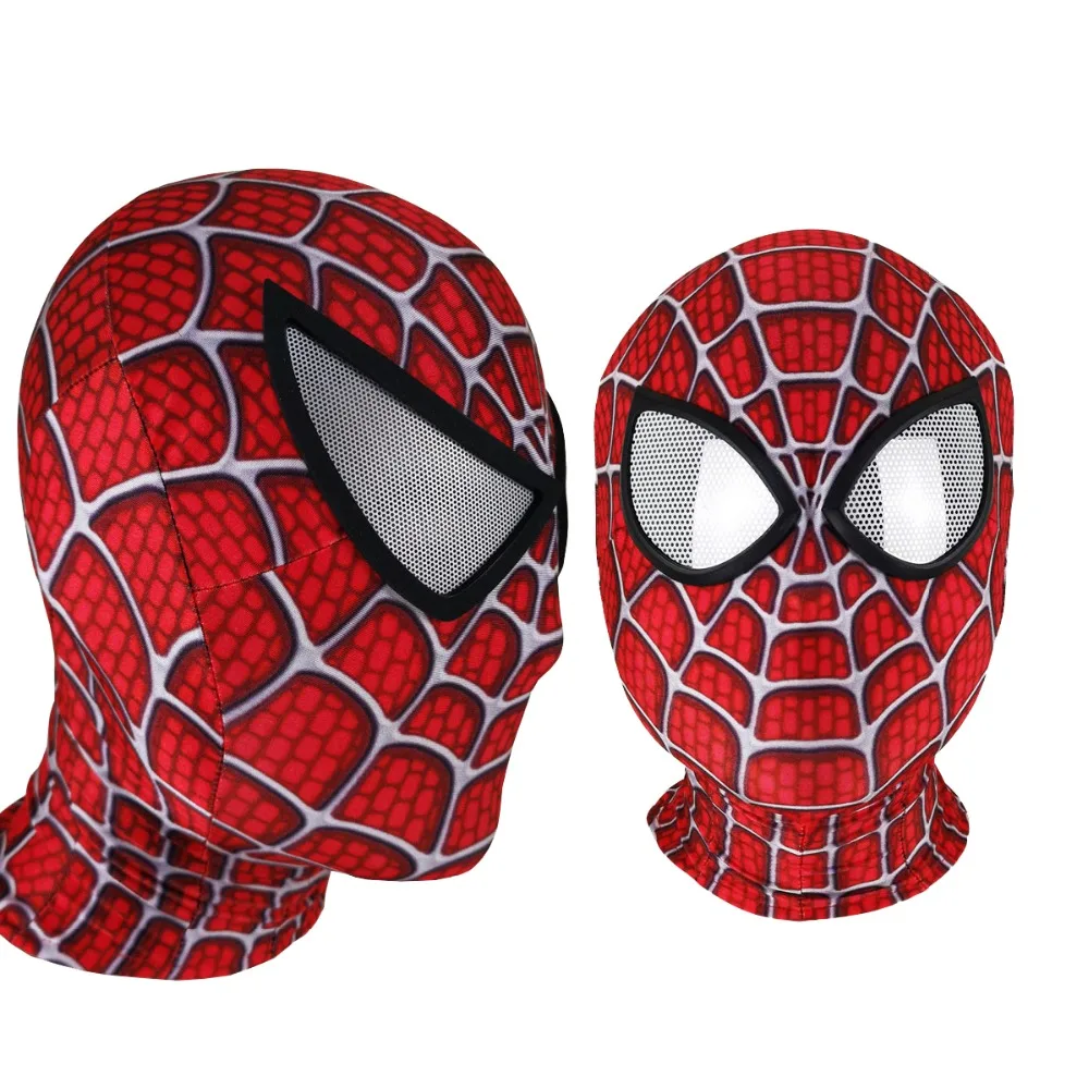 Маска для косплея с 3D-принтом Raimi Spider, линзы, маска для взрослых на всю голову, супергерой, спандекс, вечерние костюмы, маска
