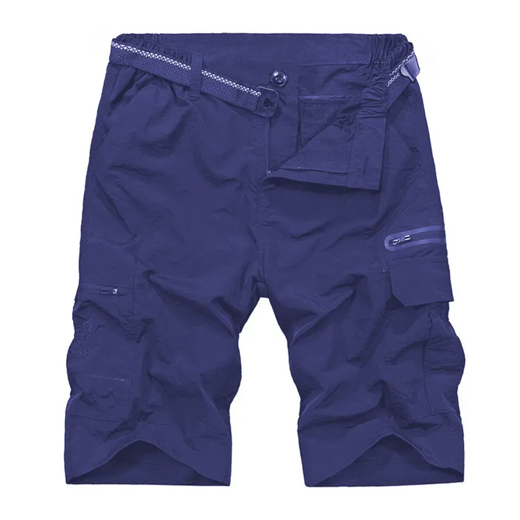 Dark Blue Горные мужские летние быстросохнущие походные шорты, водонепроницаемые тактические треккинговые мужские спортивные шорты VA451 - Цвет: Dark Blue