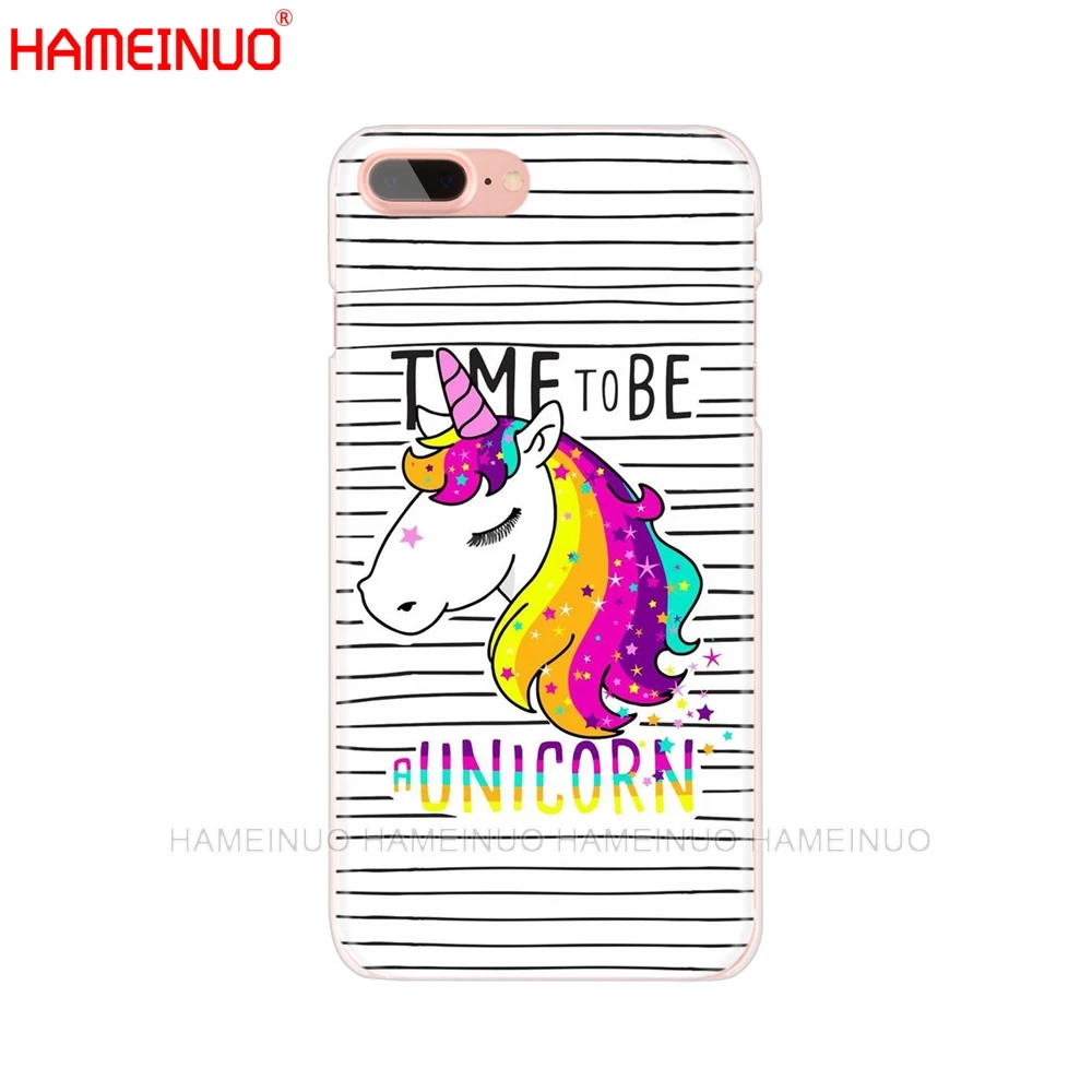 HAMEINUO Радужный Единорог Чехол для мобильного телефона iphone X 8 7 6 4 4S 5 5S SE 5c 6s plus