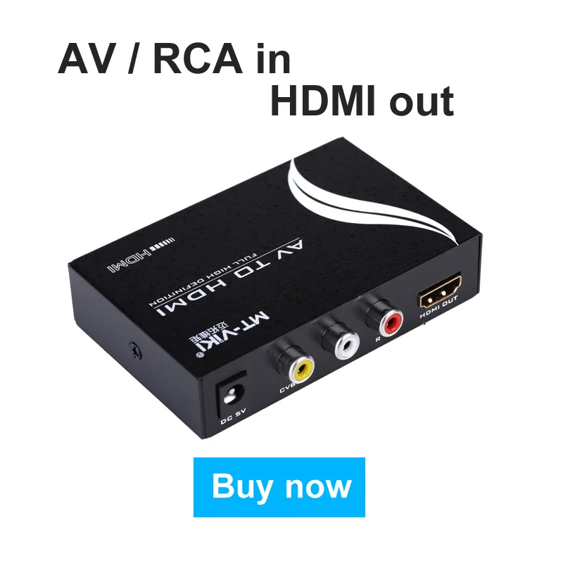 Преобразователь AV в HDMI RCA, аналоговые аудио и видео в HDMI адаптер FHD 720P 1080P, опциональный гребешок AV2HDMI MT-Viki AH312