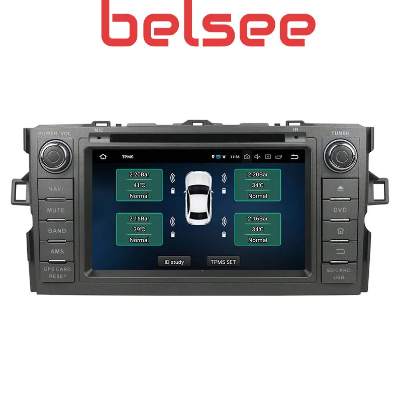 Belsee Android 8,0 стерео головное устройство навигации dvd-плеер мультимедийный автомобильный Радио для Toyota Auris 2007 2008 2009 2010 2011 2012