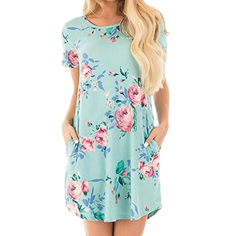 Pregnancy Clothes For Women 2018 Summer Short Sleeve Casual Loose Print Dresses Plus Size Maternity Clothings Vestidos | Мать и ребенок