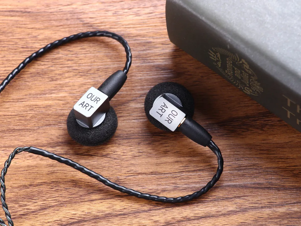 OURART Ti7 Динамический драйвер высокое качество металлические плоские наушники