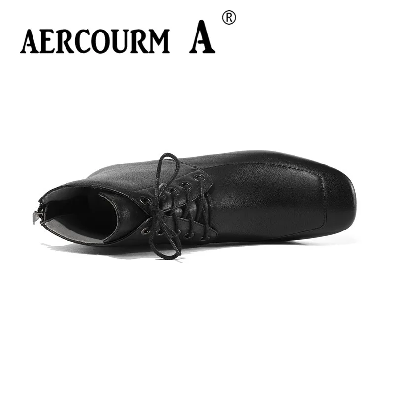Aercourm A/2019 ботильоны для женщин зимние женские ботинки из натуральной кожи на
