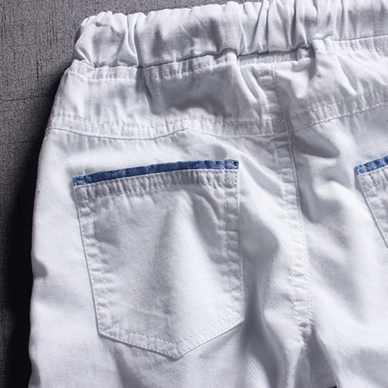 Детские шорты для мальчиков Брендовая Повседневная Стиль однотонный комплект с