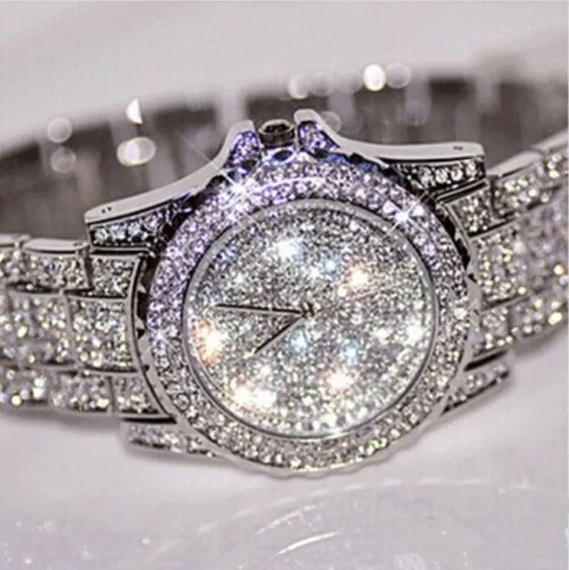 

Feminino Relogio Women Watches Crystal Full Steel Ladies Quartz Wristwatch Woman reloj hombre montre femme zegarek damski saati