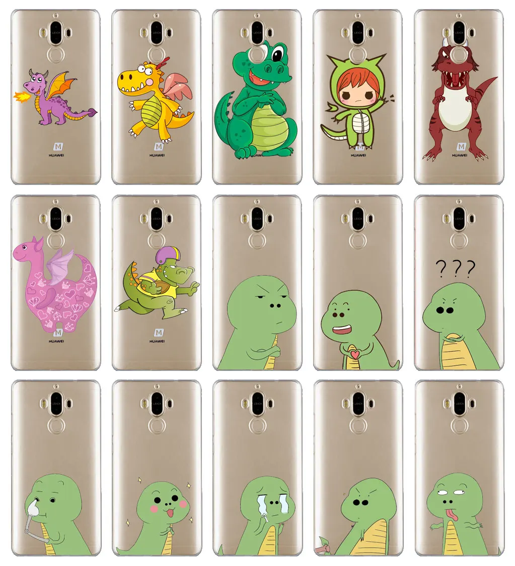 DREAMFOX L282 Fashion Dinosaur Design Soft TPU Silicone Case Cover For Huawei Mate G 7 8 9 10 Nova 2 Lite Pro Plus |