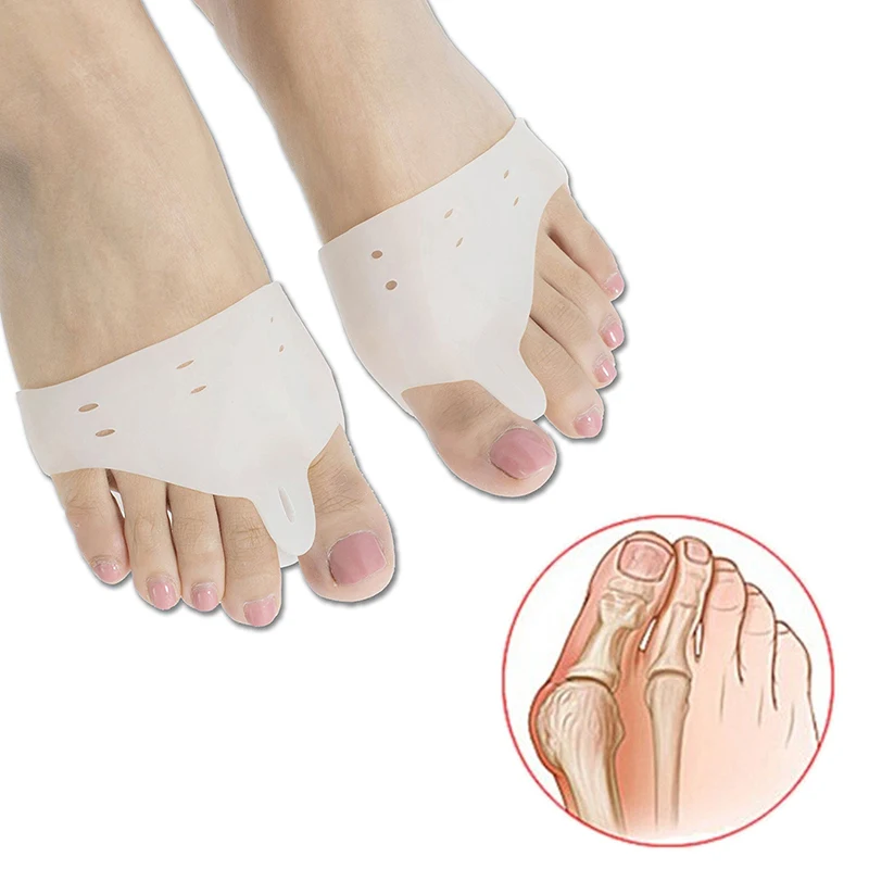 1 пара силиконовых инструментов разделителей пальцев ног Bunion Splint Выпрямитель