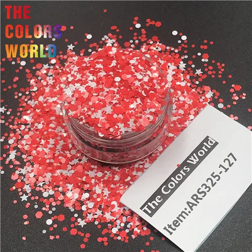 ARS325-127 50g TCT-285, смешанные цвета, ногти, блестящий дизайн ногтей, украшение для лица, блеск, хна, тату, макияж, боди-арт, пудра, фестиваль, ручная работа, сделай сам - Цвет: ARS325-127 50g