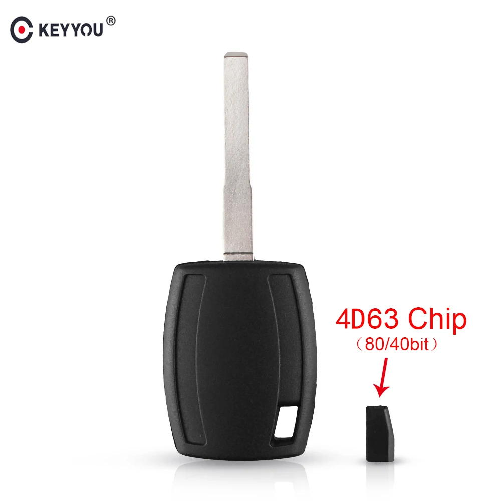 KEYYOU транспондер ключ зажигания ID63 4D63 40/80 бит чип корпус для Ford Fiesta Mondeo Focus C Max Galaxy