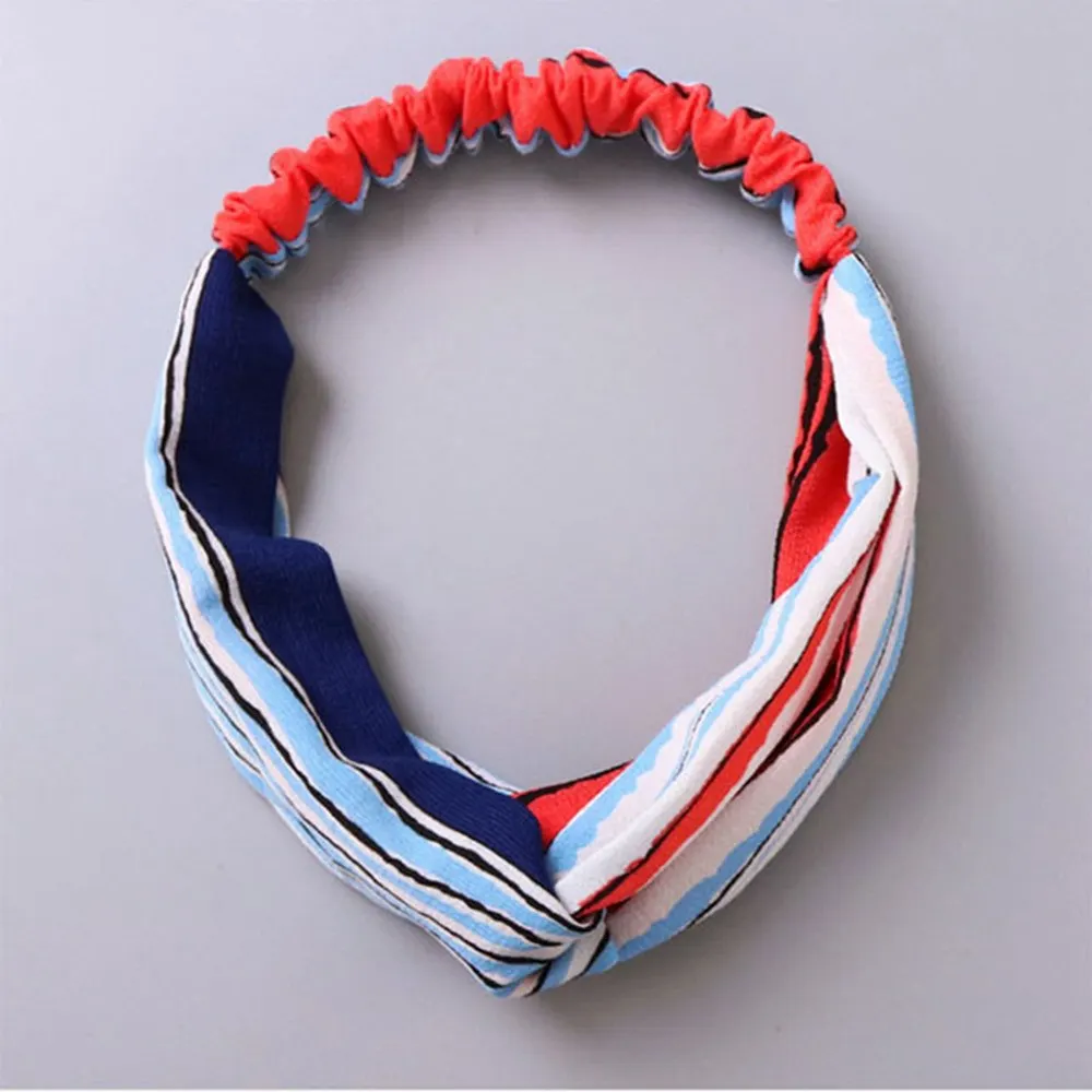 Girl Spring Suede Soft Solid Headbands Vintage Cross Knot Elastic Hairbands Bandanas Girls Hair Bands Accessories W0210 | Детская одежда