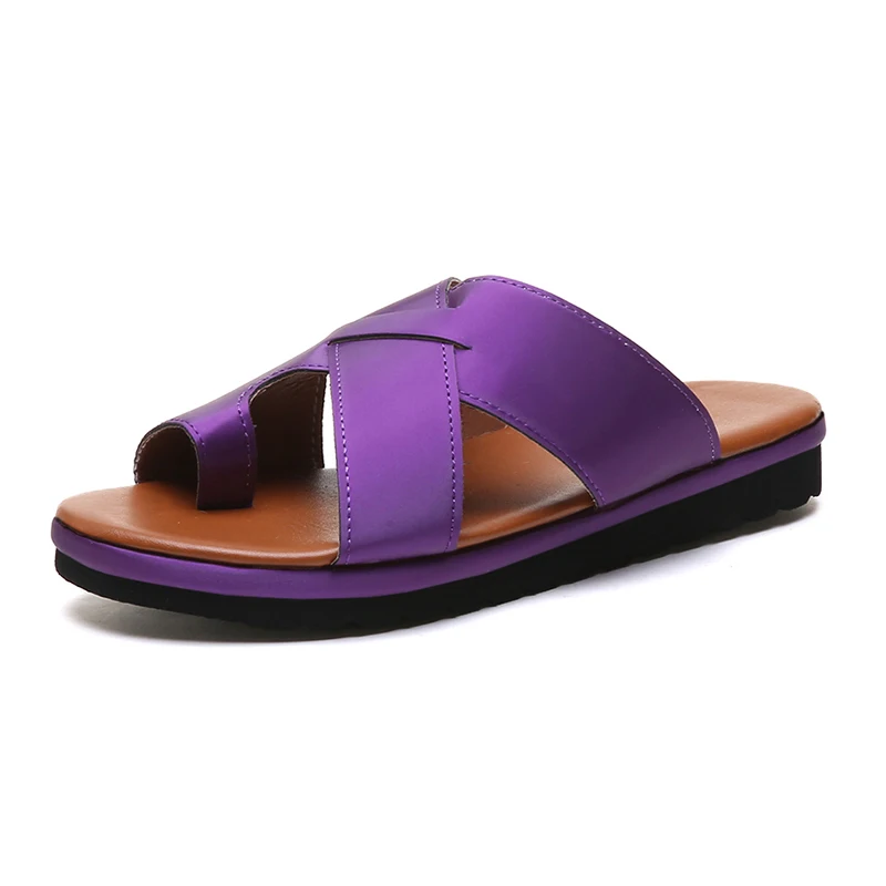 Rimocy fashion women silver slides 2019 summer beach casual slip on cross strap sandalias mujer flat heels platform slippers new |