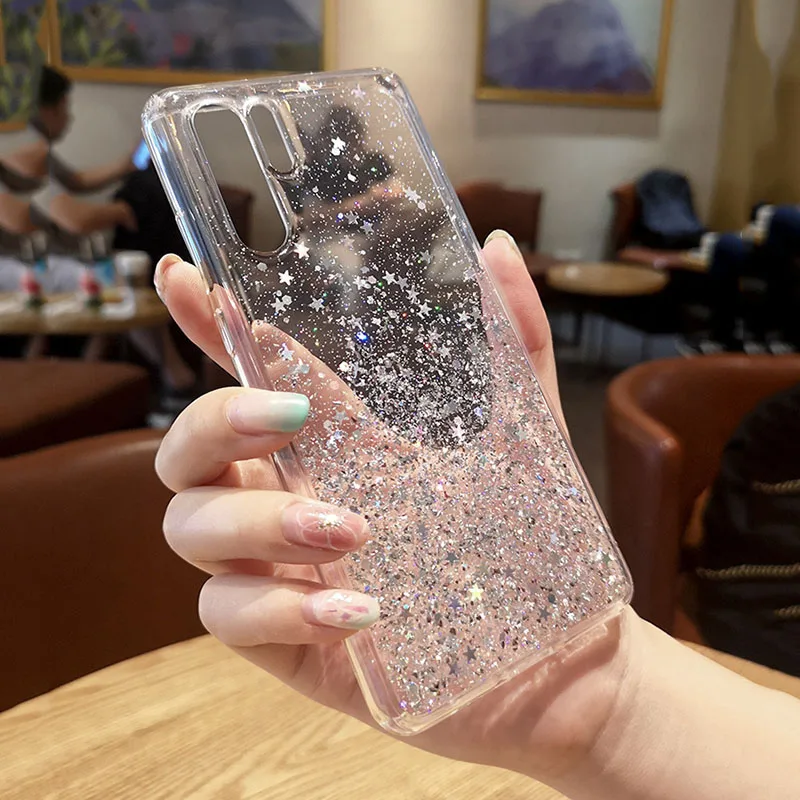 Для Huawei P30 Pro P20lite P9 P8 P10 selfie P smart роскошный блестящий мягкий чехол со звездой для