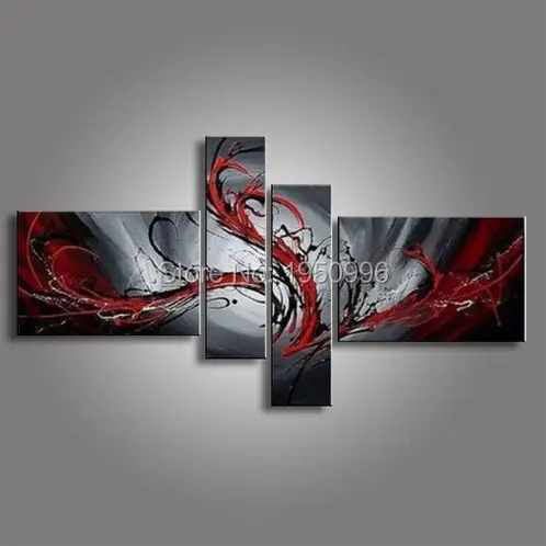 

oil paintings on canvas red black white home decoration Modern abstract Oil Painting wall art hand painted oil painting on canva