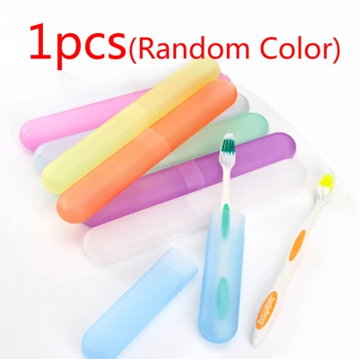 1PCS Портативная коробка для зубных щеток для ванны, защитный чехол для зубных щеток, чехол для зубных щеток для кемпинга, чехол для путешествий, походная коробка, трубка для улицы - Цвет: 1PCS
