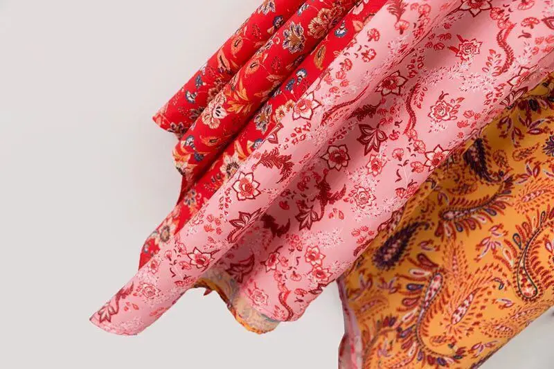 Богемный цветовой контраст Пейсли печати Асимметричный Подол платье-рубашка 2018