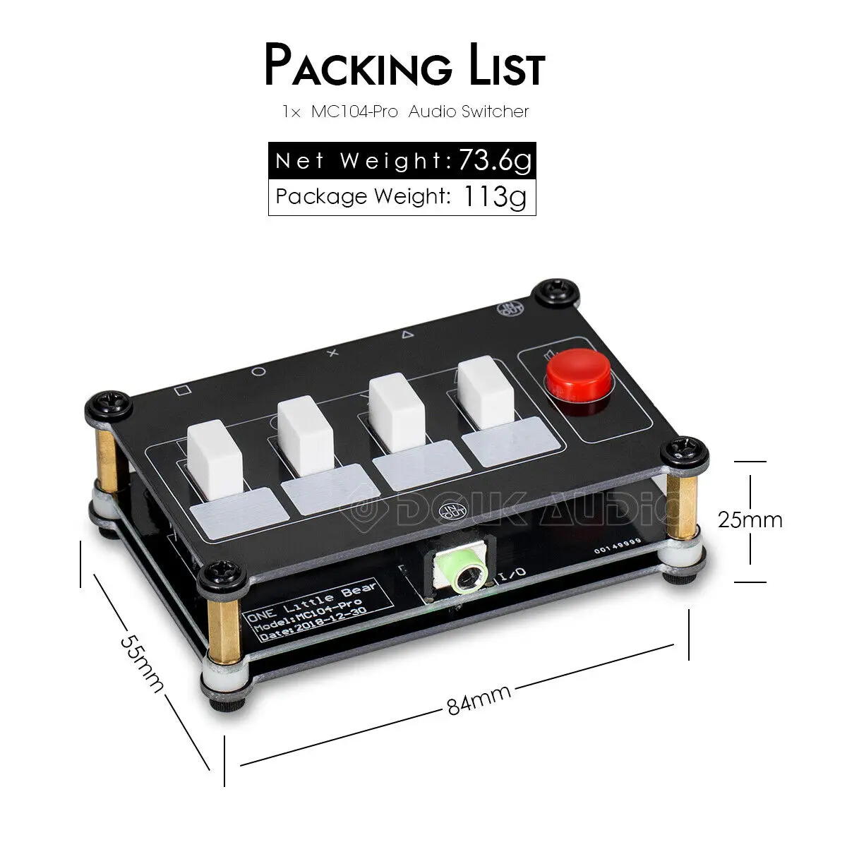 Little Bear Mini 4(1)-IN-1(4)-OUT 3,5 мм аудио коммутатор пассивный селектор сигнала сплиттер усилитель