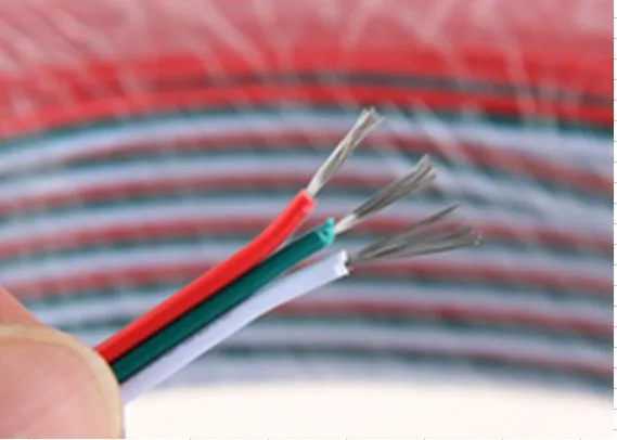 20 м/лот провод из луженой меди 22 AWG 3 контактный RGB кабель изолированный ПВХ awg