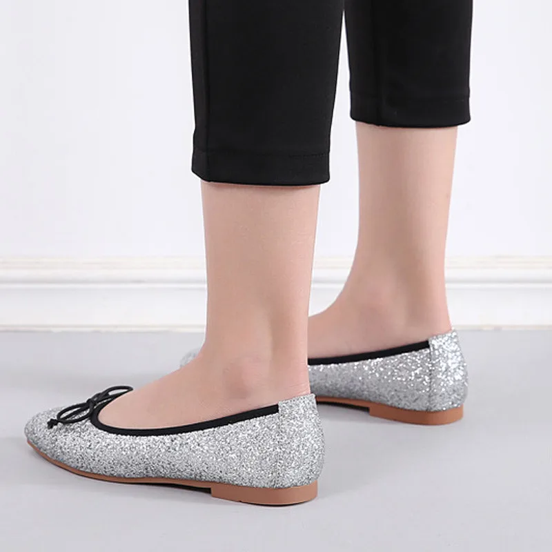 2019 Spring Summer New Women Flats Shallow Square Toe Leopard Bling Slip On Ballet Causal Fashion Ladies Shoes XWD7657 | Обувь