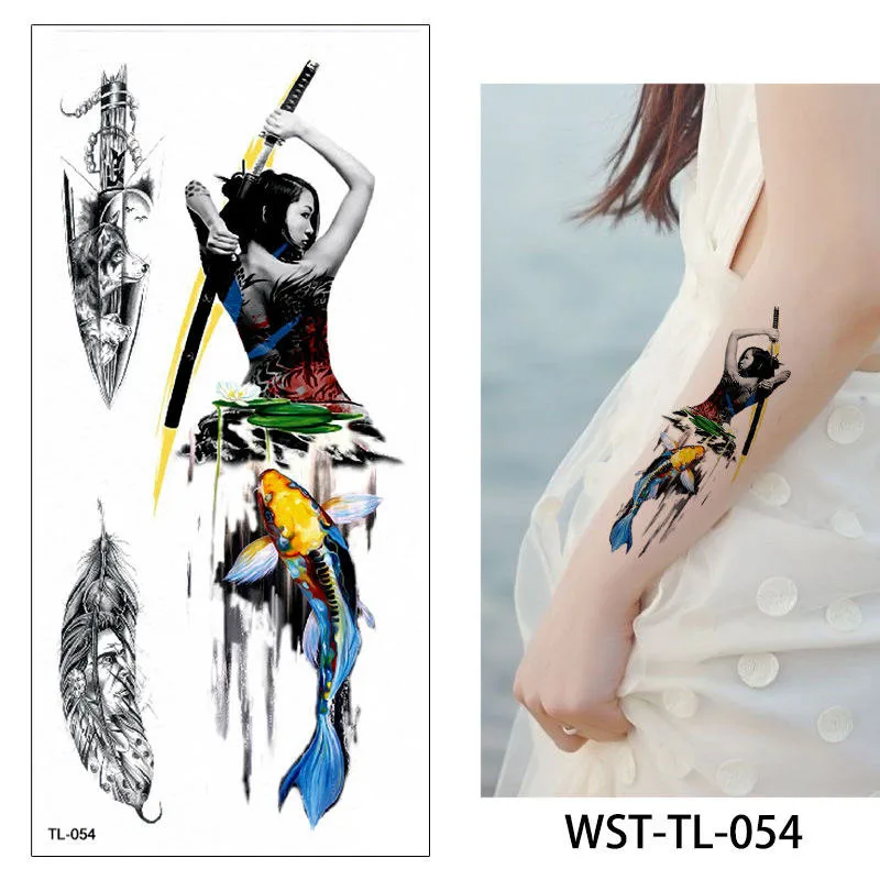 WST-TL-054 Glaryyears, 25 дизайнов, 1 лист, женское ювелирное изделие, татуировка, WST-TL, временное тело, грудь, талия, художественная татуировка, наклейка, классная Сексуальная подвеска-чокер - Цвет: WST-TL-054