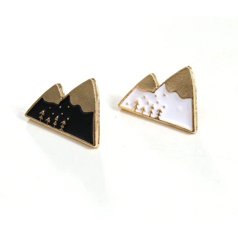 1 шт. эмалированные Броши с изображением Снежной Горы для женщин и девочек Милая