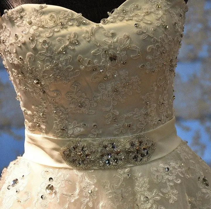 BANVASAC Новые роскошные свадебные платья без бретелек с кристаллами и вышивкой