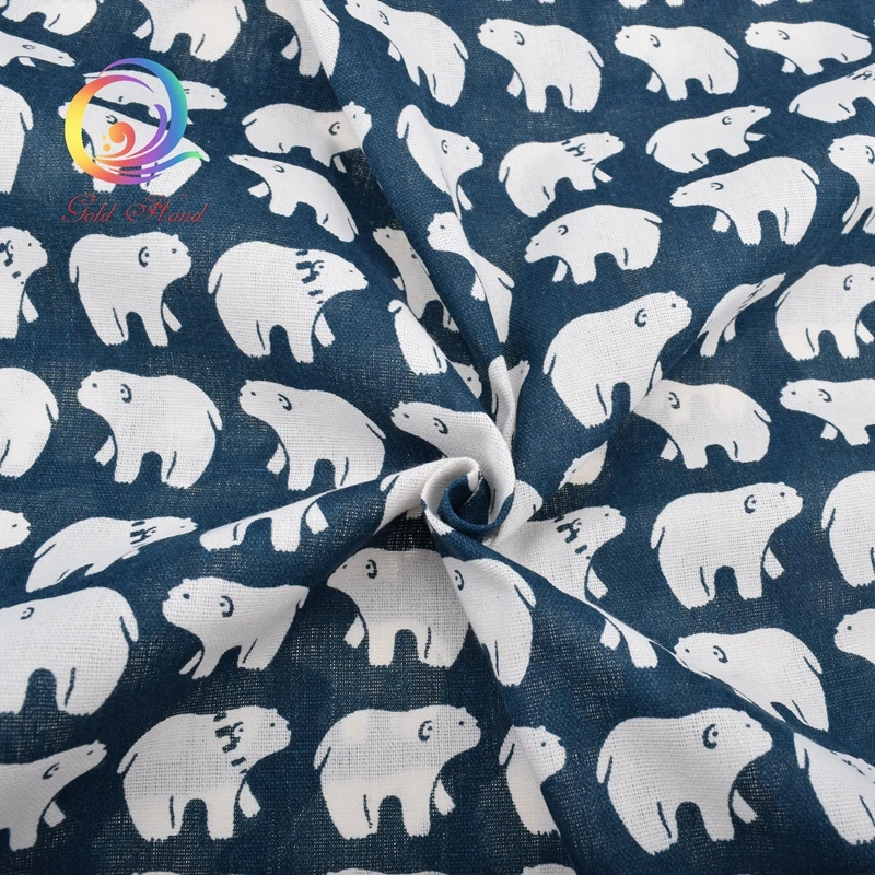 Haisen ткань из хлопка и льна с принтом для лоскутного шитья квилтинга сделай сам