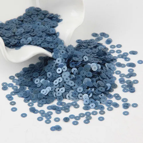 Matte blue Блестка 4 мм матовая блестка ПВХ Плоская Круглая тусклая полированная тесьма с пайетками для шитья свадьбы ремесло Женская одежда Аксессуары 20 г - Цвет: Matte blue