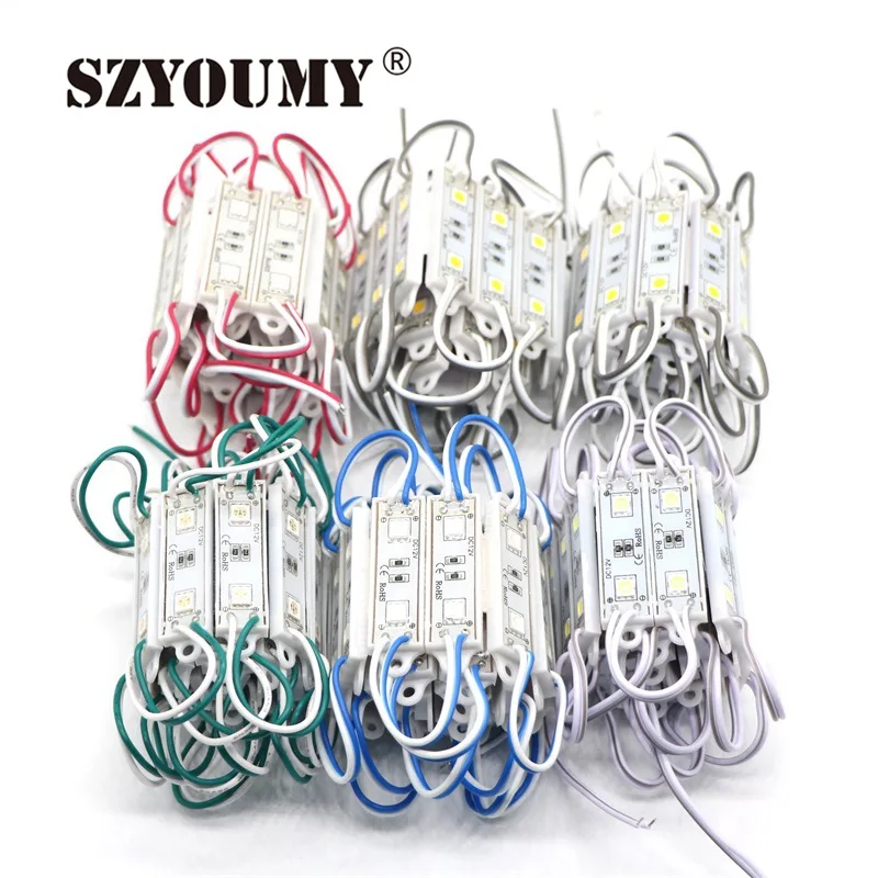 SZYOUMY 1000 шт./лот 5054 2 светодиода модуль холодный белый Водонепроницаемый IP65 для наружного подсветкой знаки, афиши украшения