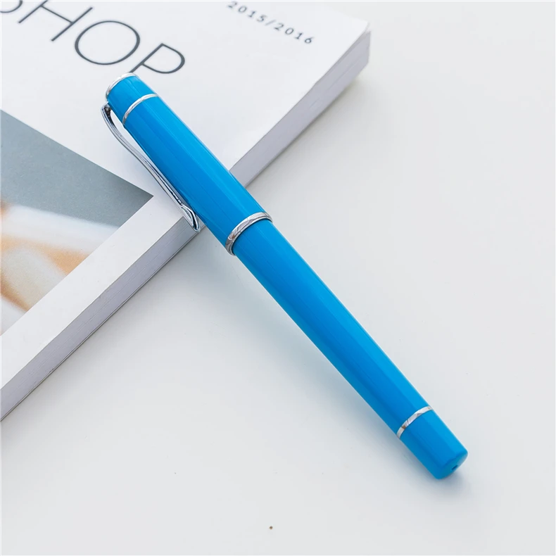 blue 1 шт. Wingsung конфетный цвет прозрачная авторучка дополнительный тонкий наконечник 0,38 мм студенческая практика письма чернильные ручки школьные офисные принадлежности - Цвет: blue