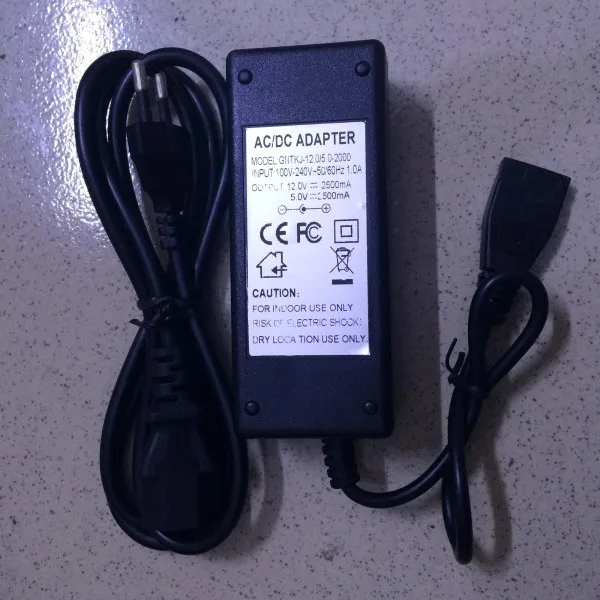 Двойной выход DC 12v 2A / 5V светодиодный драйвер переключатель питания адаптер