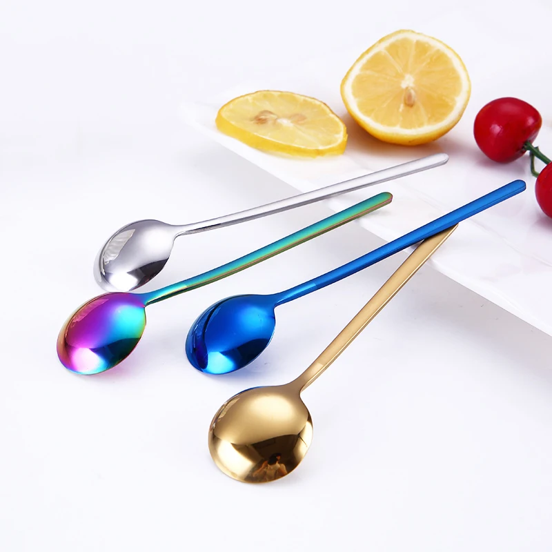 FHEAL 1 шт. с длинной ручкой из нержавеющей стали кофейная ложка ложки для