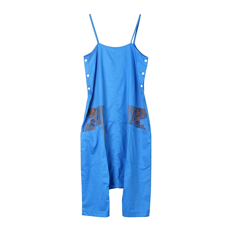 

Thailand tide brand large size women's 2019 new tide hip hop cartoon print design loose slim straps pants