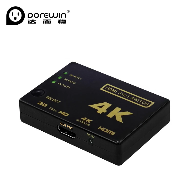 Dorewin Переключатель HDMI 3 в 1 выход кабель Video Splitter адаптер конвертер HD 1080 P с аудио